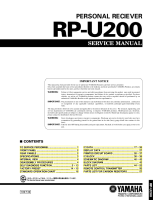 Yamaha RPU-200 - Service Manual